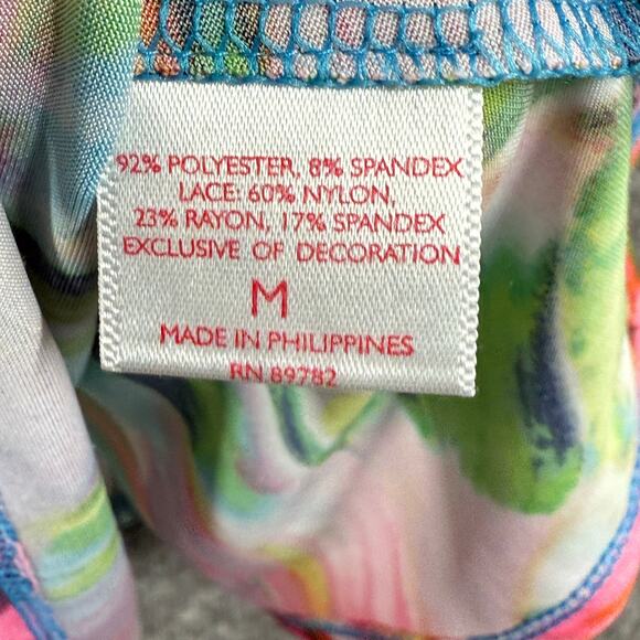 Josie Natori Tropical floral lace trim cami size medium - Picture 4 of 5